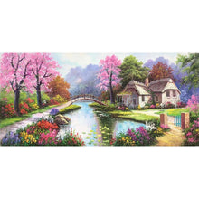 Load image into Gallery viewer, Spring Village Scenery - Full Drill Diamond Painting - 100x50cm
