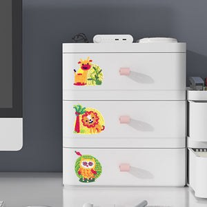 8pcs-Animal-Diamond Painting Free Stickers