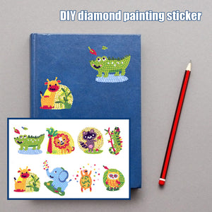 8pcs-Animal-Diamond Painting Free Stickers