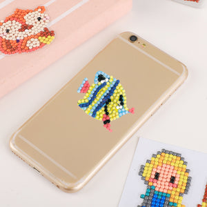 8pcs-Animal-Diamond Painting Free Stickers