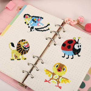 8pcs-Animal-Diamond Painting Free Stickers