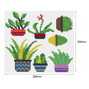 7pcs-Plant-Diamond Painting Free Stickers