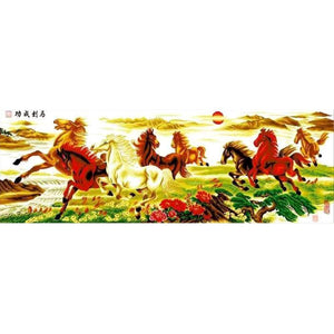 Horses - Full Drill Diamond Painting - 80x30cm