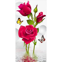 Load image into Gallery viewer, Rose Butterflies - Full Drill Diamond Painting - 45x85cm
