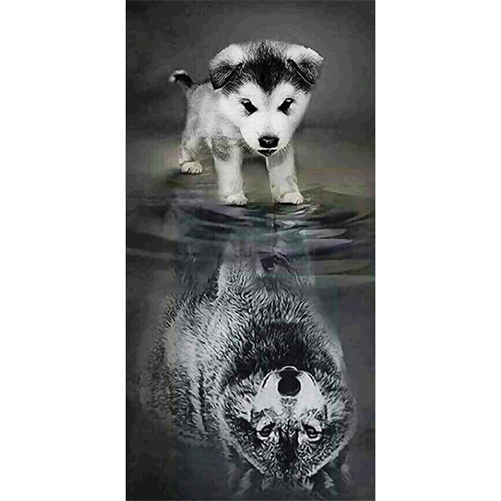 Dog and Tiger - Full Drill Diamond Painting - 45x85cm