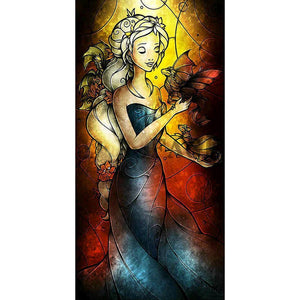 Girl - Full Drill Diamond Painting - 45x85cm