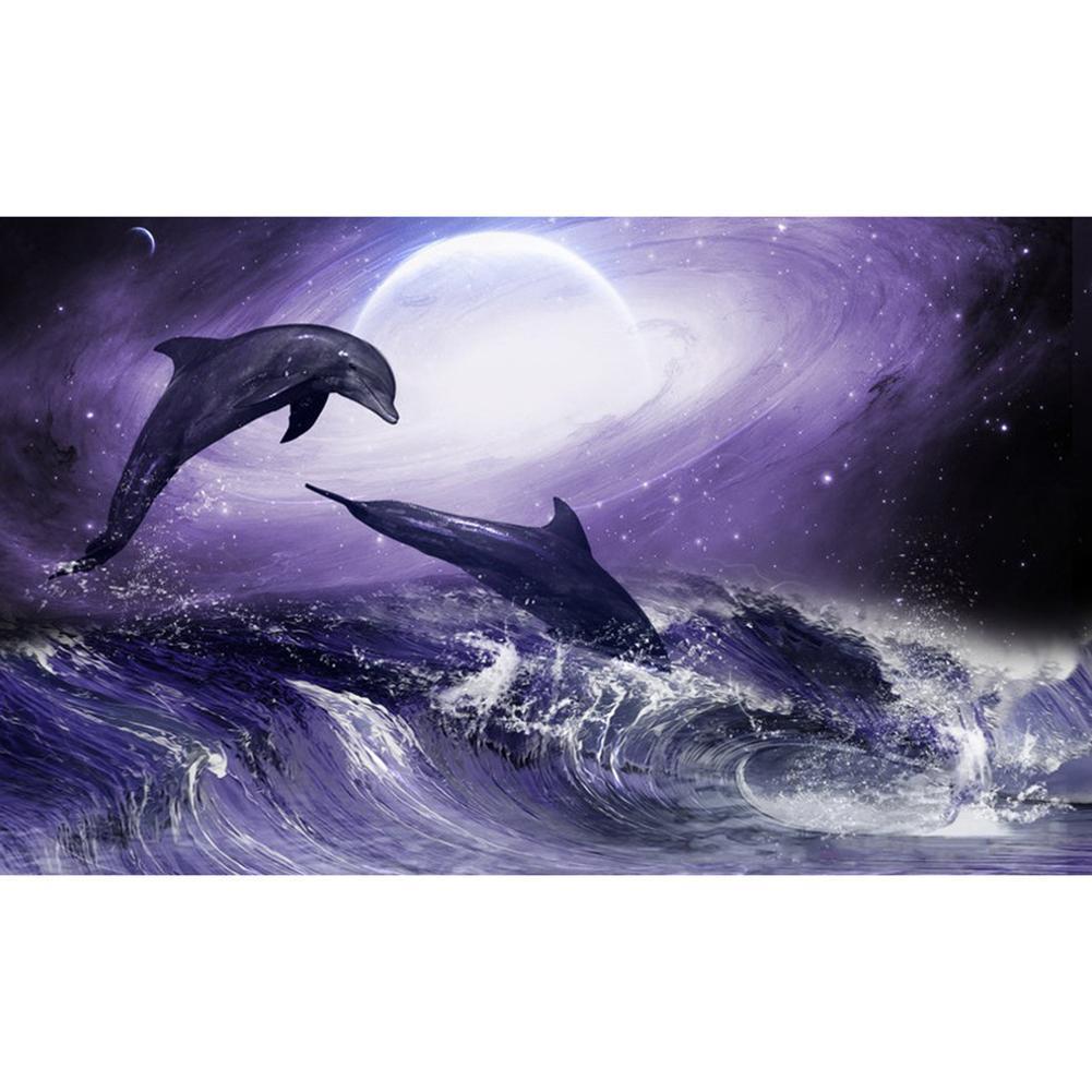 Dolphin - Full Drill Diamond Painting - 100x50cm