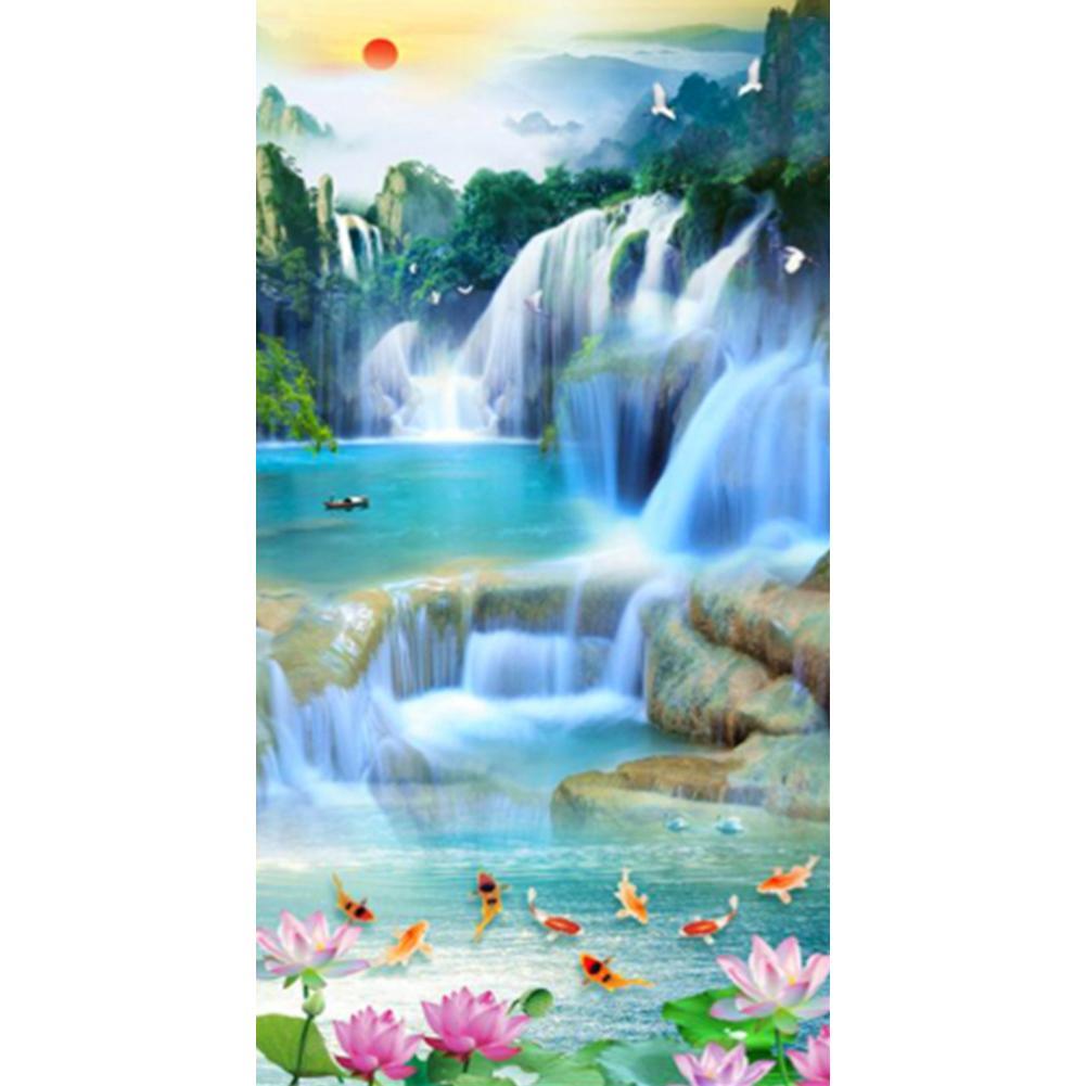Waterfall - Full Drill Diamond Painting - 45x85cm