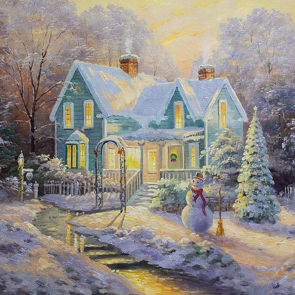 Snow Scene - Full Drill Diamond Painting
