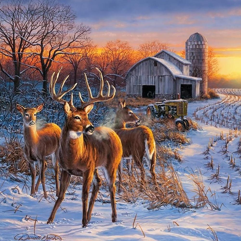 Snow Scene - Full Drill Diamond Painting