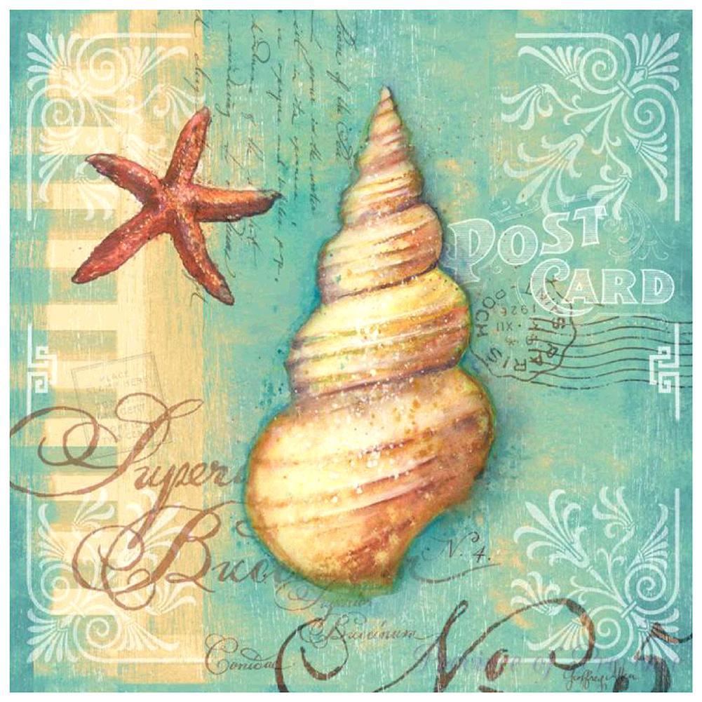 Conch - Full Drill Diamond Painting - 40x40cm