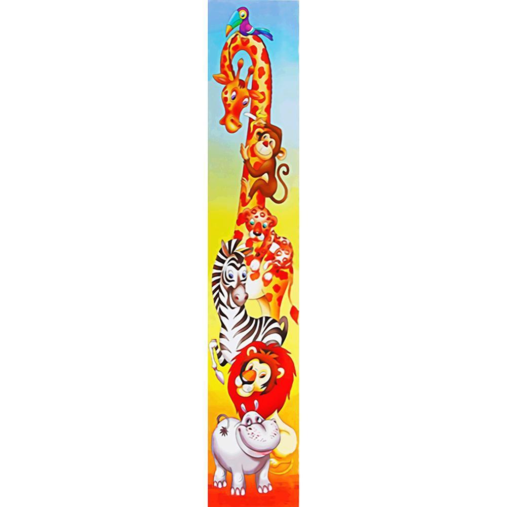 Giraffe and Lion - Full Drill Diamond Painting - 25x115cm