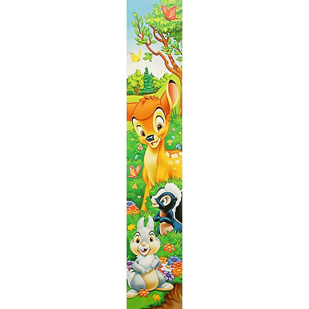 Deer and rabbit - Full Drill Diamond Painting - 25x115cm