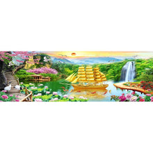 Load image into Gallery viewer, Waterfall Garden - Full Drill Diamond Painting - 100x40cm
