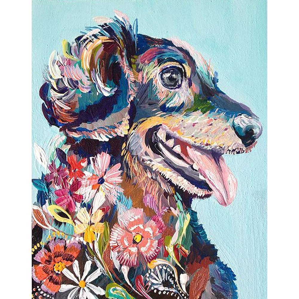 Sitting Dog - Full Drill Diamond Painting