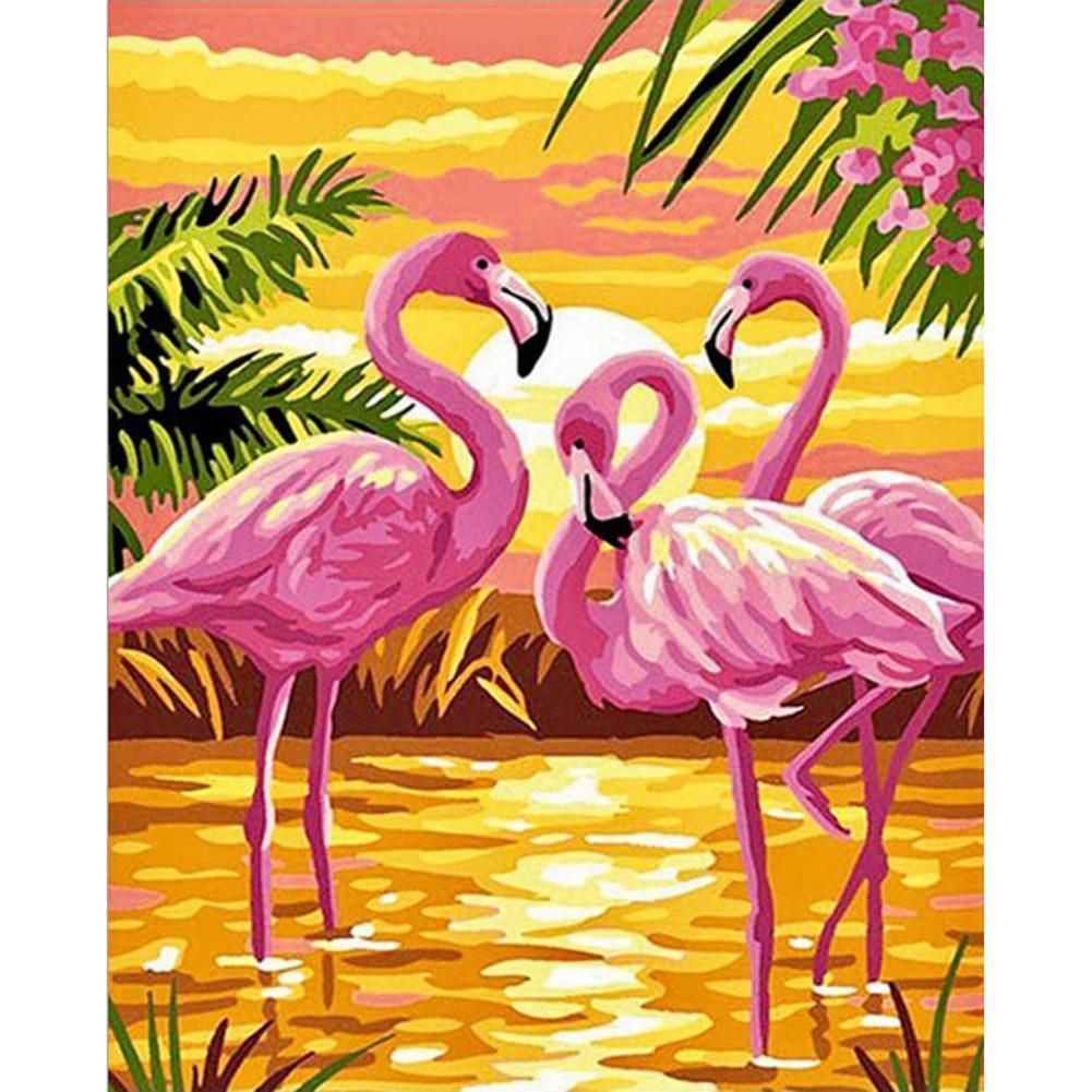 Three Pink Birds - Full Drill Diamond Painting