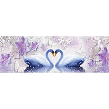 Load image into Gallery viewer, Swan Love - Full Drill Diamond Painting - 80x30cm
