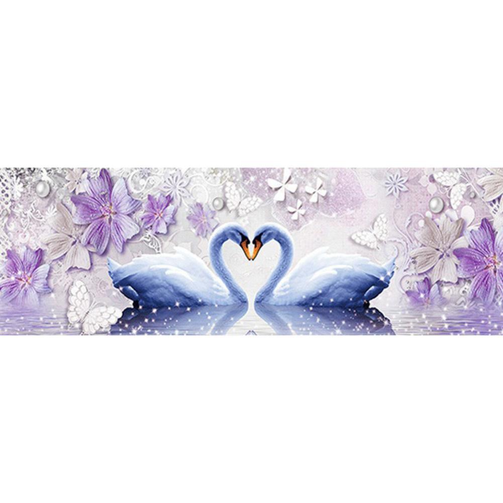 Swan Love - Full Drill Diamond Painting - 80x30cm
