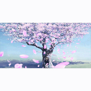 Cherry Blossoms - Full Drill Diamond Painting - 85x45cm