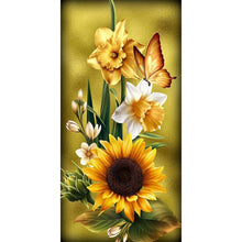 Load image into Gallery viewer, Sunflower butterfly - Full Drill Diamond Painting - 45x85cm
