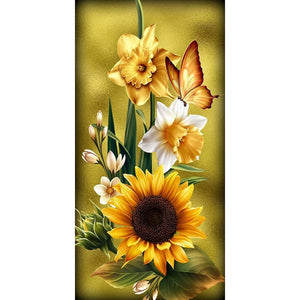 Sunflower butterfly - Full Drill Diamond Painting - 45x85cm