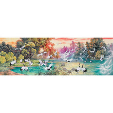 Load image into Gallery viewer, Flocks of Crane - Full Drill Diamond Painting - 80x30cm
