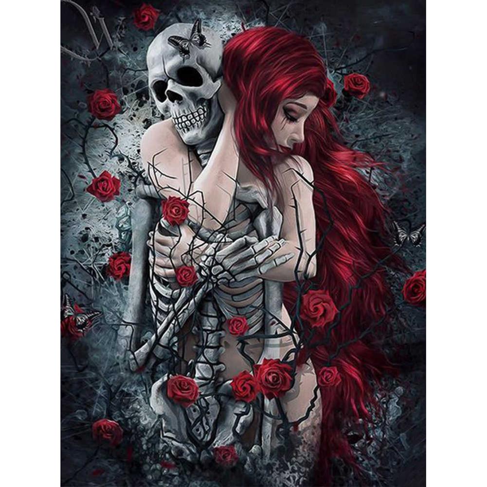 Skull Beauty Lover - Full Drill Diamond Painting