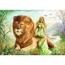 Load image into Gallery viewer, Lion Beauty Color - Full Drill Diamond Painting
