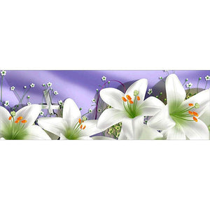 Flower Christmas - Full Drill Diamond Painting - 80x30cm
