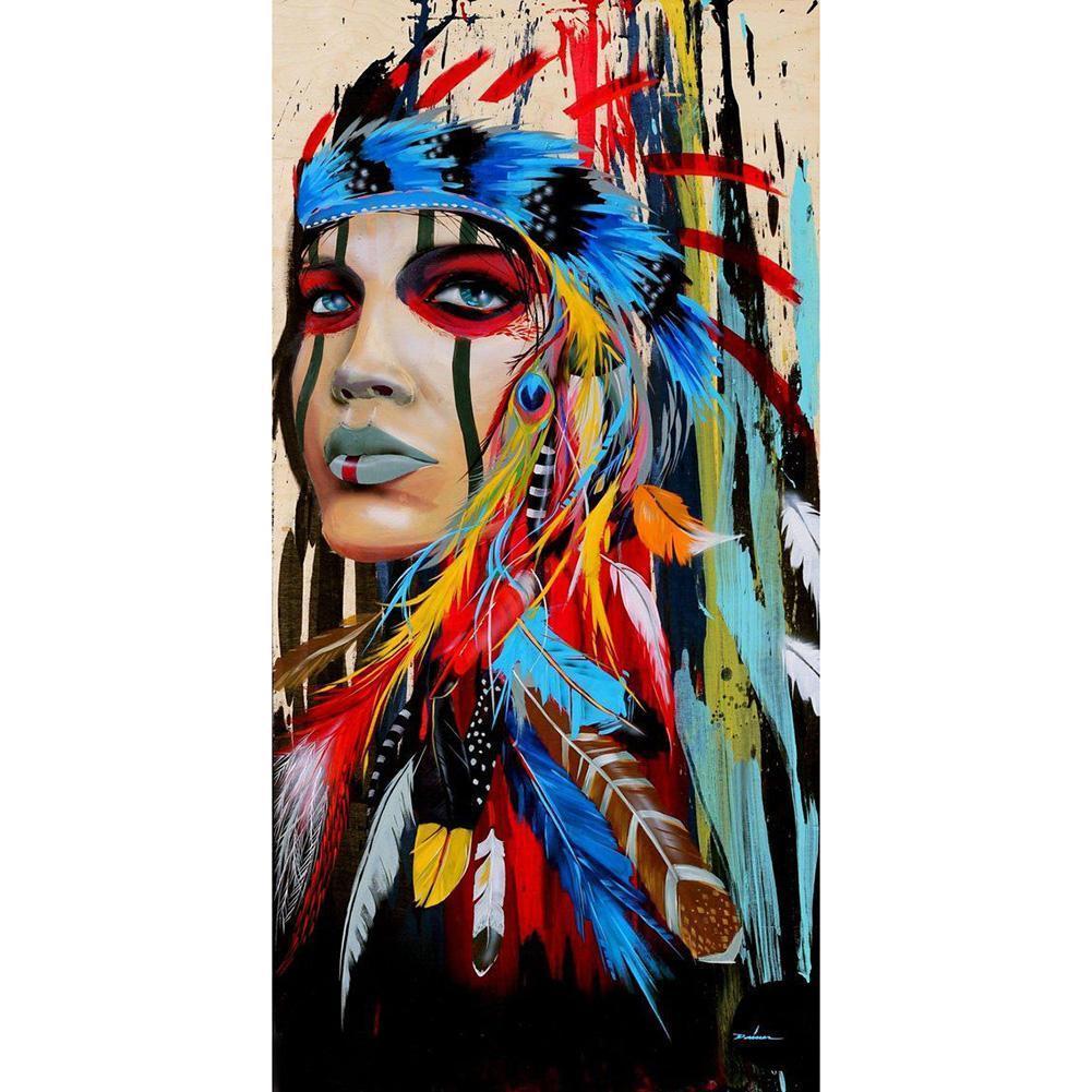 Aboriginal Girl - Full Drill Diamond Painting - 45x85cm