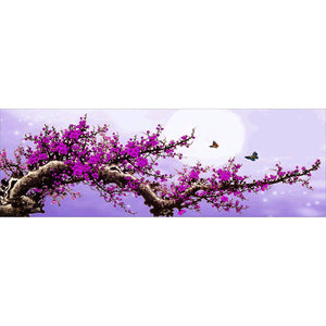 Purple Tree - Full Drill Diamond Painting - 80x30cm