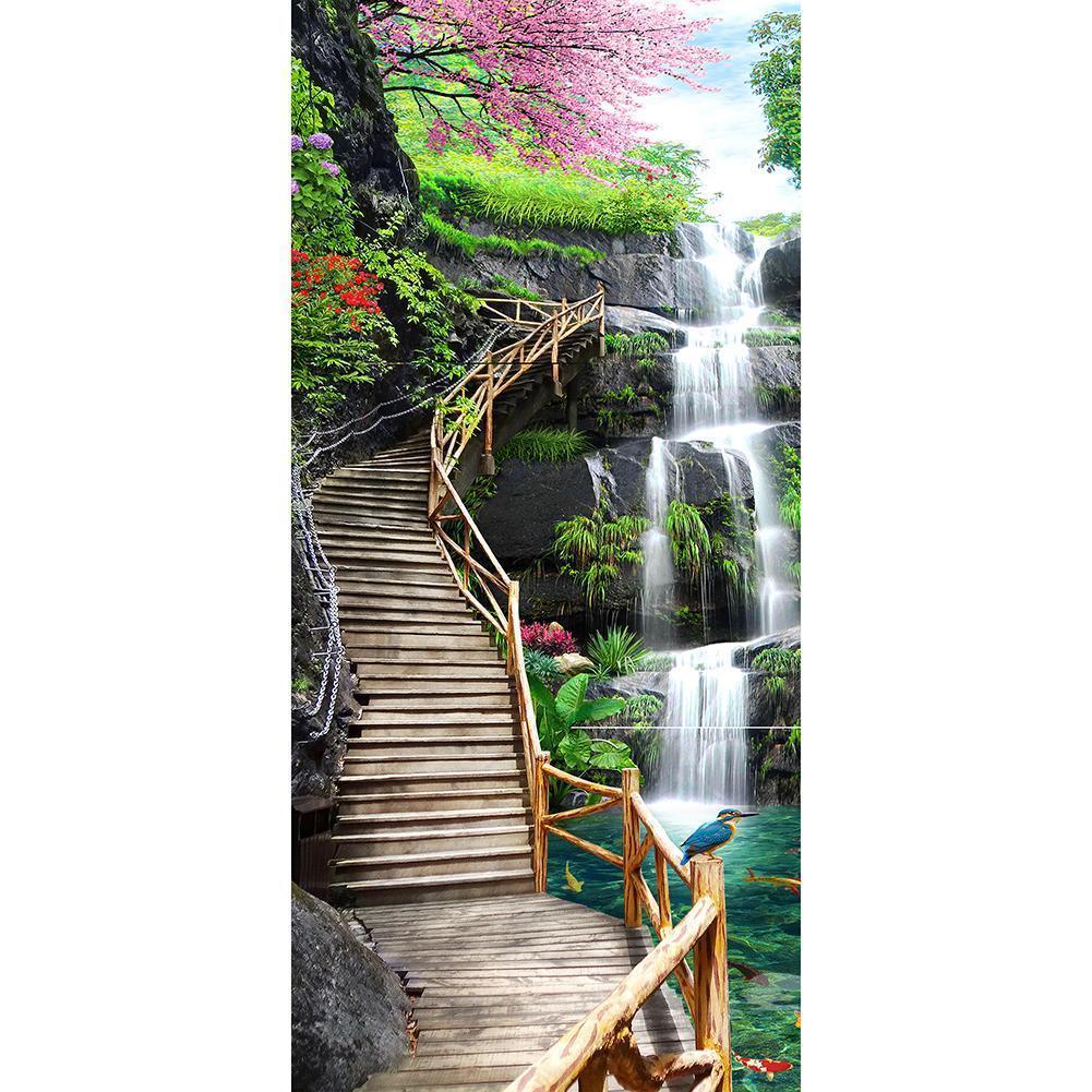 Waterfall Trestle - Full Drill Diamond Painting - 40x80cm