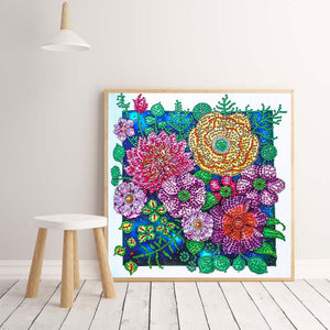 Flower-Special Shaped Crystal Diamond Painting-30*30cm