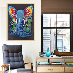 Elephant-Special Shaped Crystal Diamond Painting-30*40cm