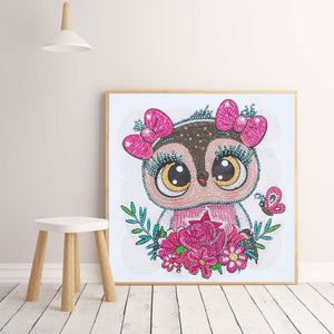 Owl-Special Shaped Crystal Diamond Painting-30*30cm