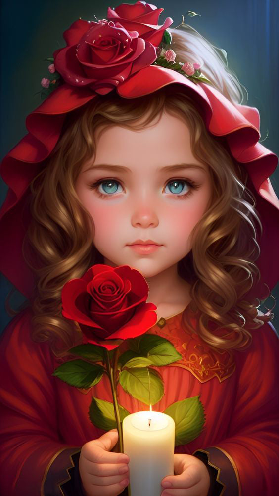 Lolita Girl-Full Round/Square Diamond Painting-30x40cm/40x50cm/50x70cm