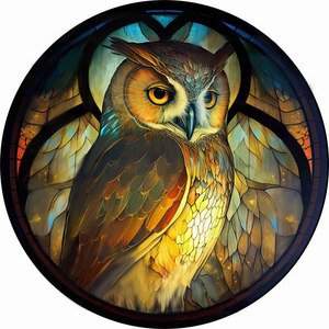 Stained Glass Animal-Full Round Diamond Painting-30x30cm