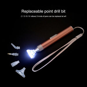 USB Charging Luminous Point Drill Pen Kit-Diamond Painting Tool