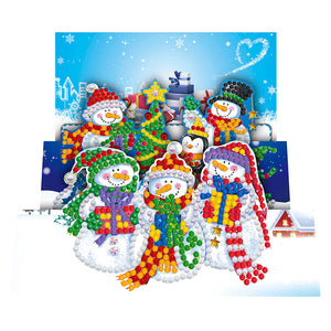 8pcs/Set-Christmas-Diamond Greeting Cards