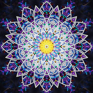 Mandala-Partial Special Luminous Diamond Painting-30x30cm