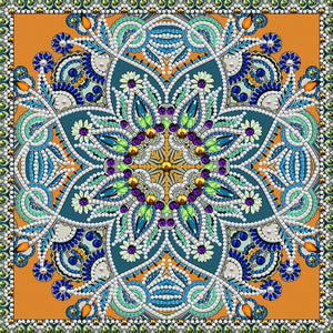 Mandala-Partial Special Luminous Diamond Painting-30x30cm