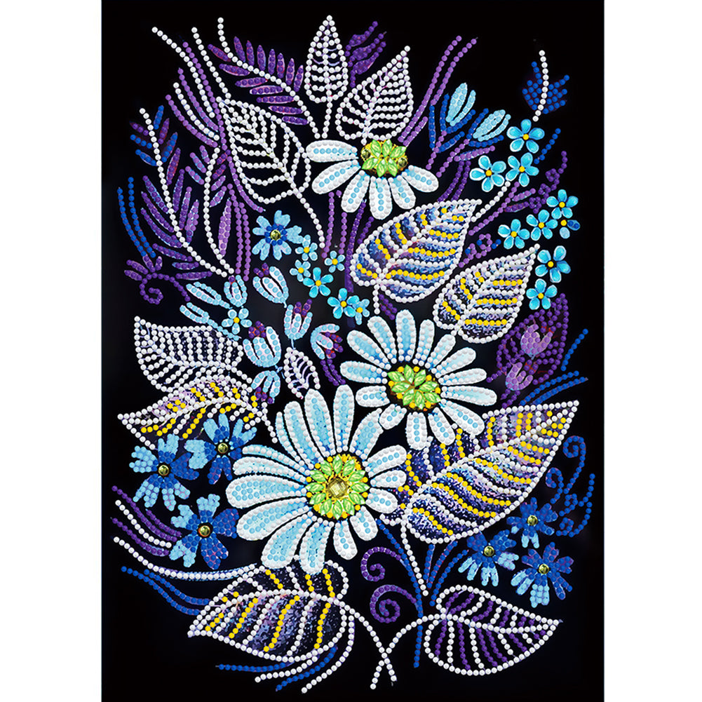 Flower-Partial Special Luminous Diamond Painting-30x40cm