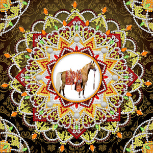 Horse-Partial Special Luminous Diamond Painting-30x30cm