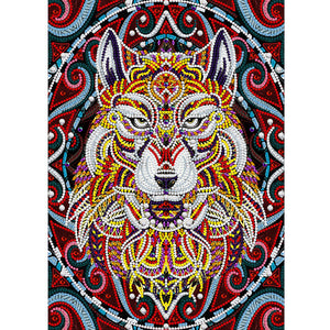 Tiger-Partial Special Luminous Diamond Painting-30x40cm