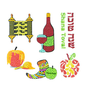 6pcs-Food-Diamond Painting Free Stickers