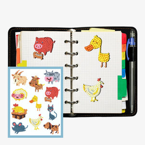 11pcs-Animal-Diamond Painting Free Stickers