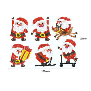 6pcs-Christmas-Diamond Painting Free Stickers