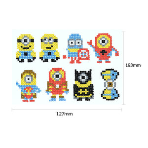 8pcs-Minions-Diamond Painting Free Stickers