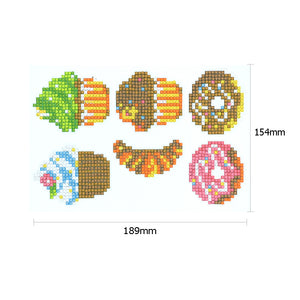 6pcs-Ice Cream-Diamond Painting Free Stickers