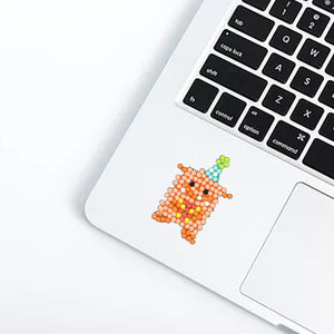6pcs-Animal-Diamond Painting Free Stickers